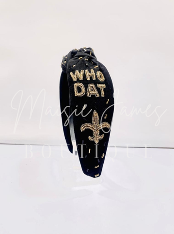 Who Dat Saints Headband