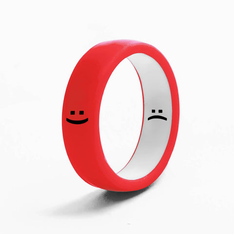 Flip Reversible Smile and Frown Ring Hot Tamale