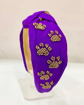 Paw Print Headband LSU