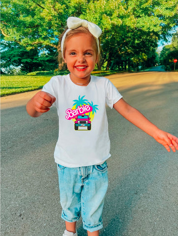 Kids Tshirt Barbie Jeep PCS