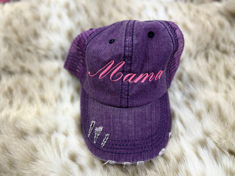 Mama distressed Hat