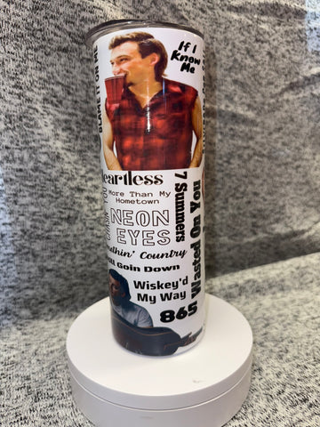 Country music sublimated tumbler