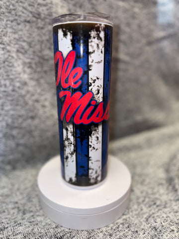 Sports themed sublimated tumbler