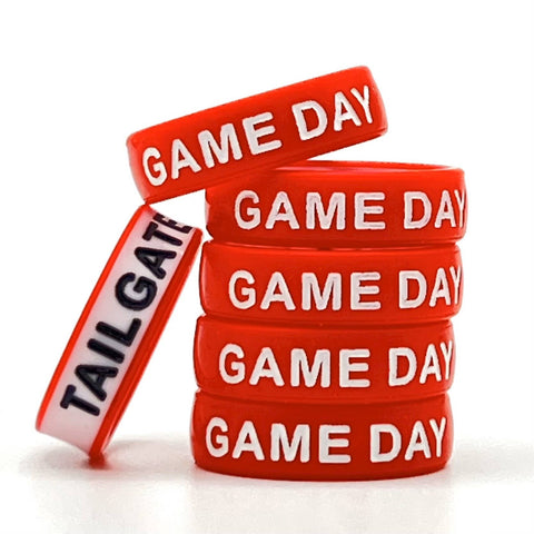 Flip Reversible game day and tailgate ring red