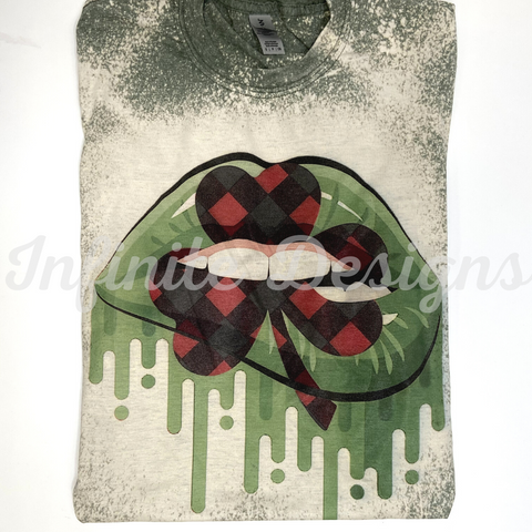 Green Lips Bleached Shirt PCS