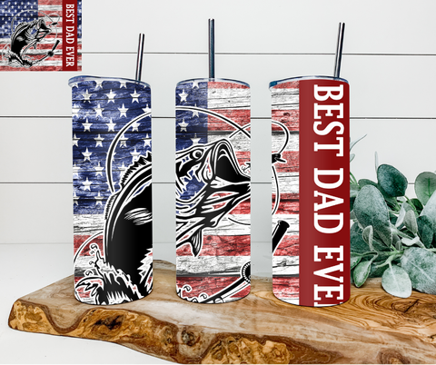 Best Dad ever american flag